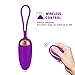 Wireless Vibrating Love Egg, Remote Control Multi-Modes Powerful Bullet G Spot Vibrator, USB Rechargeable Waterproof Adult Sex Toy, MELO Portable Silicone Clitoris Stimulator for Women Couple, Purple