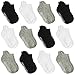 Aminson Anti Slip Non Skid Ankle Socks With Grips for Baby Toddler Kids Boys Girls