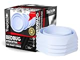 K9King Bed Bug Interceptors - Bedbug Traps And Detectors For Bed 4 Pack - Bugs Detector Trap System For Beds - Climb Up Prevention Interceptor Cups - No Pesticides, Chemicals Or Powder - White