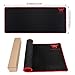 Combaterwing Gaming Mouse Pad, Large Computer Wireless Mouse Mat with Stitched Edges Silky Smooth and Ultra Thick Wide Size 27.56 X 11.81 X 0.08 inches (Black)