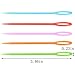 30 Pieces Colorful Plastic Sewing Needles, Color Scissor Sewing Yarn Needles Safety Plastic Lacing Needles for Crafts