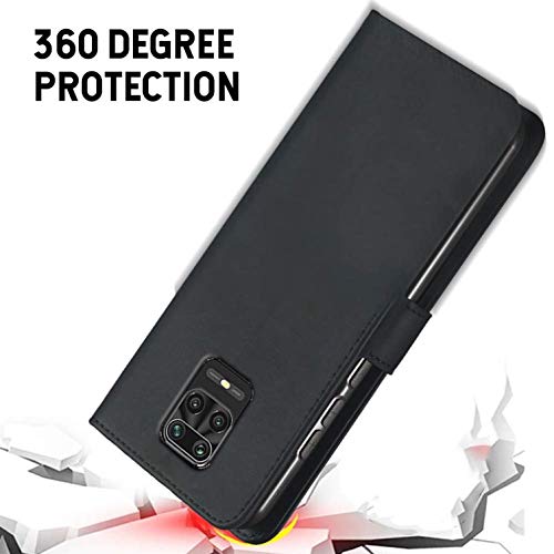 WOW Imagine Redmi Note 9 Pro & Pro Max Flip Case | Leather Finish | Inside TPU | Card Pockets & Stand | Magnetic Shock P