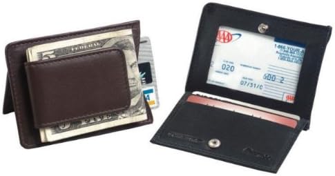 Magnetic Leather Money Clip Color: Brown