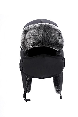 Apudarmis winter trooper trapper ski hat ushanka with t…