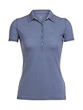 Icebreaker Merino Women's Tech Lite Short Sleeve Polo Shirt, Lightweight Merino Wool Jersey, Odor Resistant for Travel