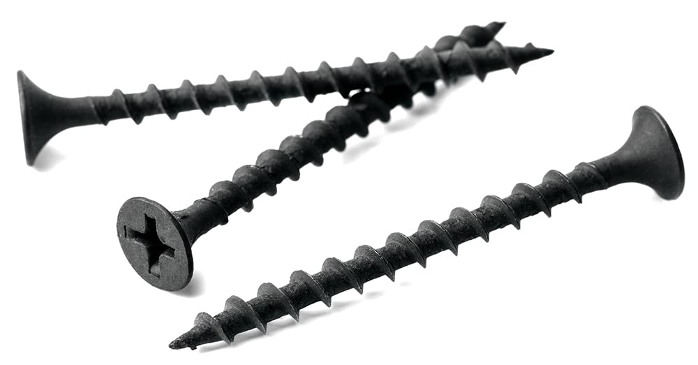 4.2mm x 90mm Black Phosphate Phillips Countersunk Drywall Screws Plasterboard Wood Screw Bugle Head (Pack of 50) A11CD