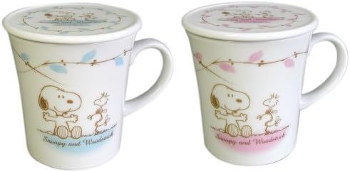 Leaf Snoopy pair mug (lid) (japan import)