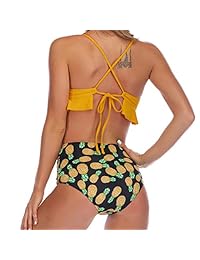Bikini con volantes, diseño floral
