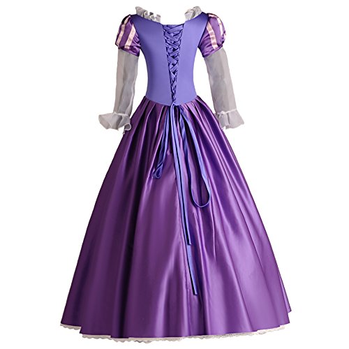 Angelaicos Womens Princess Costume Party Long Purple Victorian Dress