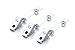 HOSL Waterproof Clear Plastic Vertical Name Tag Badge ID Card Holders + Metal Badge Holder Clips with PVC Straps (100 Pack)
