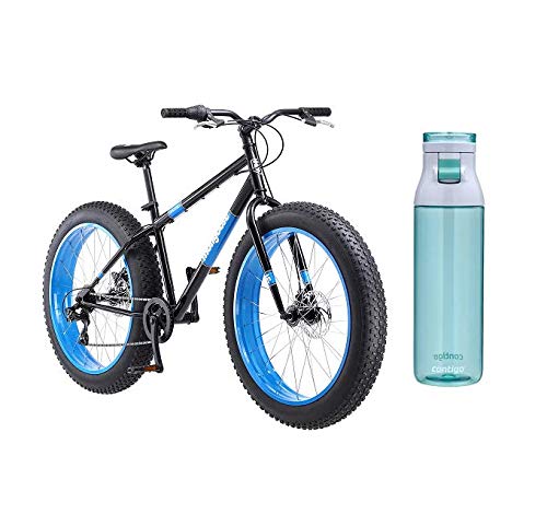 Mongoose Dolomite Fat Tire Mountain Bike with Blue Bottle (Black) Mongoose Dolomite Fat Tire Mountain Bike with Blue Bottle (Black)