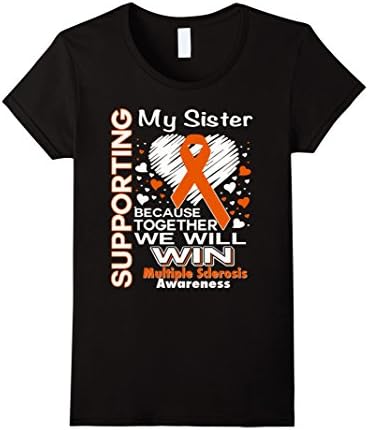 Women's Supporting My Sister - Multiple Sclerosis Awareness Shirt XL Black