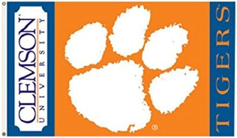 NCAA Clemson Tigers Flag, 3 x 5', Orange