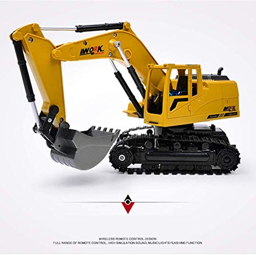 LKNJLL Fernbedienung LKW Bagger Spielzeug 8-Kanal Maßstab 1:24 RC Traktor mit Sounds 1 Batterien 2.4Ghz Aufbau-Spielzeug – Bild 5