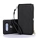LG v20 wallet case, LG V20 Case, LeCase 12 Card Holder Pro - [Zipper Cash Storage] Premium Button PU Leather Wallet Case Cover With Detachable Magnetic Hard Case For LG V20, Black