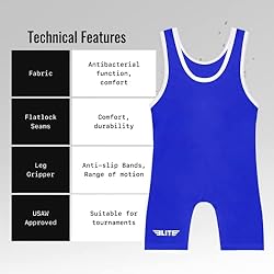 Elite Sports Kids Wrestling Youth Singlet, Standard