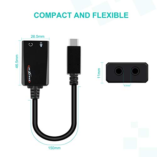 ZAMO 2 in 1 USB C Audio Adapter,Type C to 3.5mm DAC Aux Headphone Jack Cable with USB-C PD Converter for Google Pixel 2 2 XL
