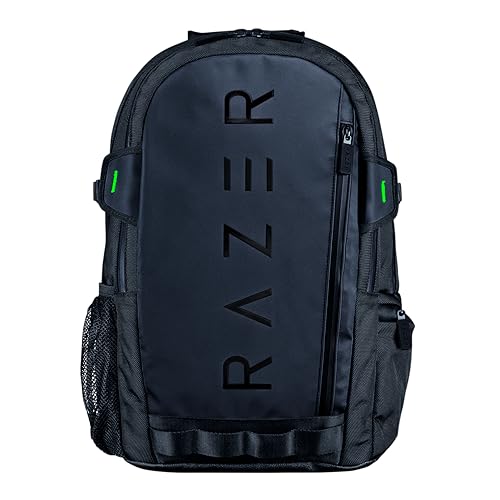 Razer Rogue V3 Backpack (15,6") Black Edition - Kompakter Reise Rucksack (Fach für Laptop bis 15 Zoll, Abriebfest, Außenhülle aus Polyester) Schwarz