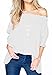 Relipop Women's Fashion Off Shoulder Tops Haft Sleeve Blouses Causal T-Shirts (XX-Large, White)