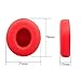 Link Dream Replacement Ear Pads for Beats Solo 2 & 3 - Memory Foam Earpads Cushion Cover for Wireless Headphones (Red)