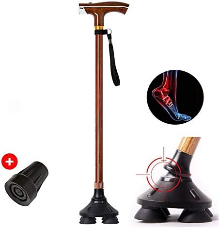 Folding Canes Walking Sticks with LED Light - Heavy Duty Adjustable Height Canes for Men and Women