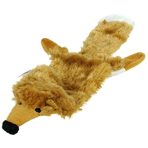 Hyper Pet Critter Skinz Fox Plush Dog Toy with Squeaker, Large