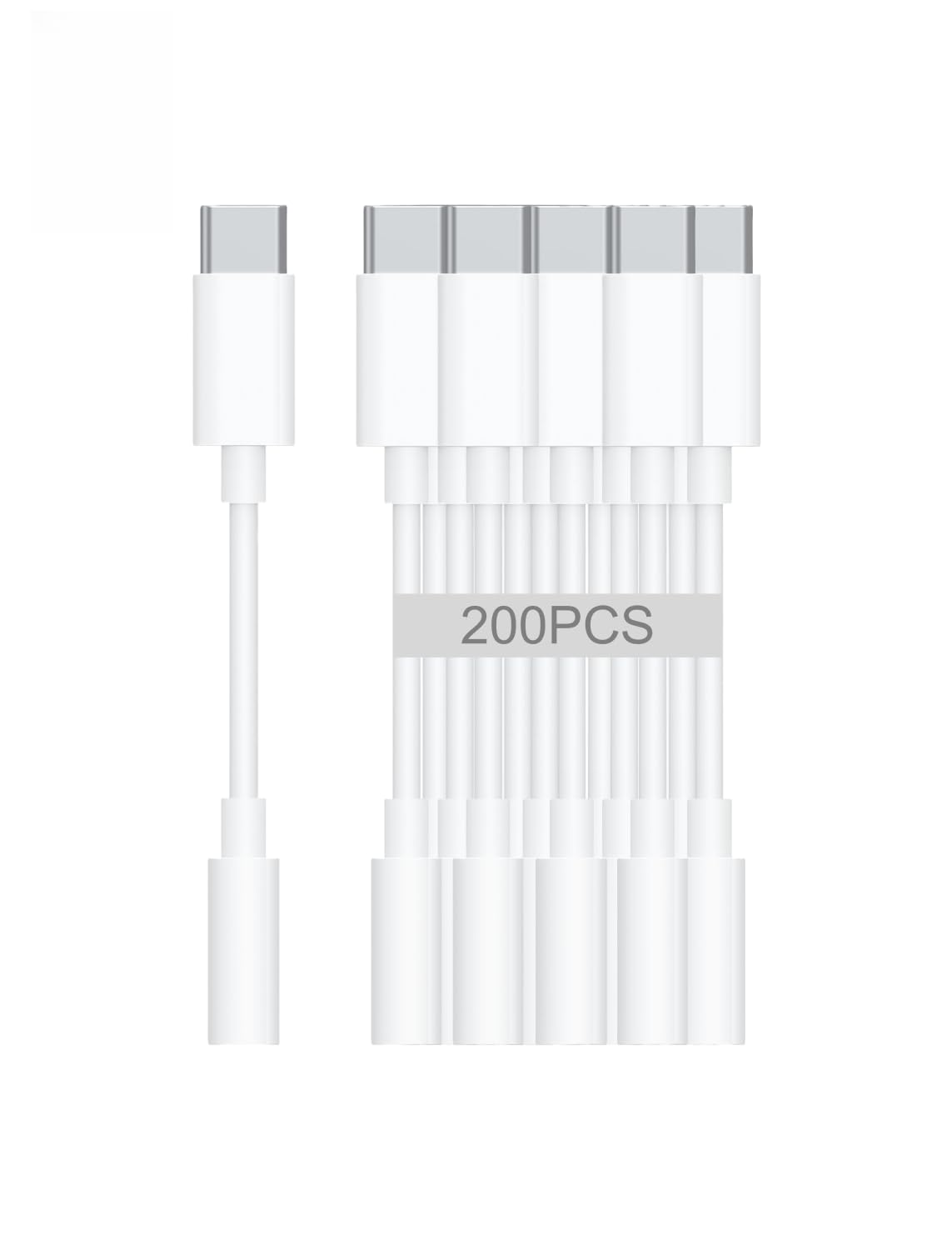 USB-C to 3.5mm Audio Headphone Adapter - HiFi 200 Pack Compatible with Apple iPhone 17 16 15 Samsung Galaxy S25 S24 S23 S22 S21 Plus Pro Max Ultra Pixel iPad - Type C to Aux Cord Jack Dongle Adapter