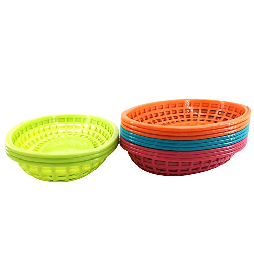 image for XINGUO 10.5 x 7 Inch Bread Baskets Plastic Serving Food Dishwasher Saf