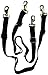 Kensington Adjustable Leg Straps for Horse Blanket — Designed with Elastic for Horses Comfort — Easy Latch Hooks for Quick Removal — Sold in Pairs