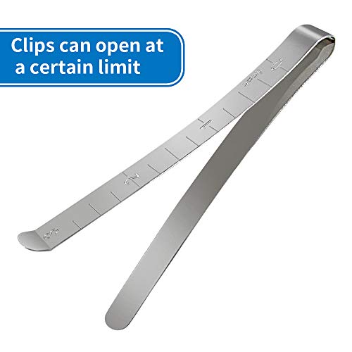 Sewing Clips Set of 15 Stainless Steel Hemming Clips 3 Inches Measurement Ruler Quilting Supplies for Wonder Clips, Pinning and Marking Accessories