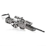 INBLUE Men's Alloy Pendant Necklace Grey Gun Rifle Army Tribal -With 23 Inch Chain
