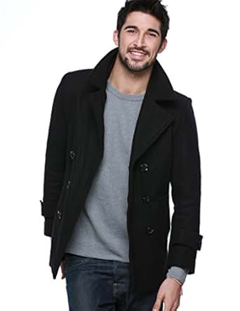 Match Mens Wool Classic Pea Coat Winter Coat at Amazon Men ...