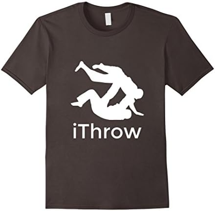 Men's Humorous Judo Shirts  - iThrow - Men &amp; Women Judo Shirt Large Asphalt