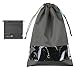 Portable Traveling Shoe Organizer Storage Bags with Draw string Closure, View Window, Two Size & Colors, Cute & Durable , Pack of 5