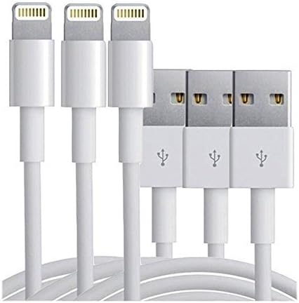 Ambiel USA 3PCS OEM Original 3ftLightning Apple Iphone USB Cable to White USB 8-pin Lightning Cable For iPad/ iPhone 5/ 5C/ 5S/ 6/ 6s/ iPod Touch