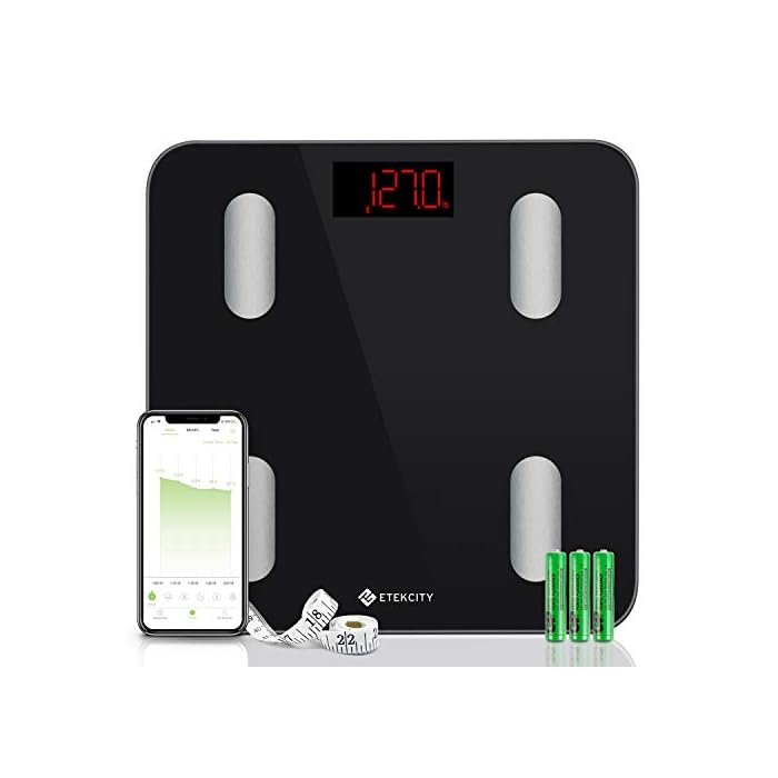 Etekcity Smart Scale for Body Weight, Digital Bathroom Weighing Machine for Fat Percentage BMI Muscle, Accurate Body…