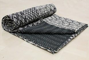 Radhika CreationHandmade Hand Block Printed Indian Kantha Bed Cover