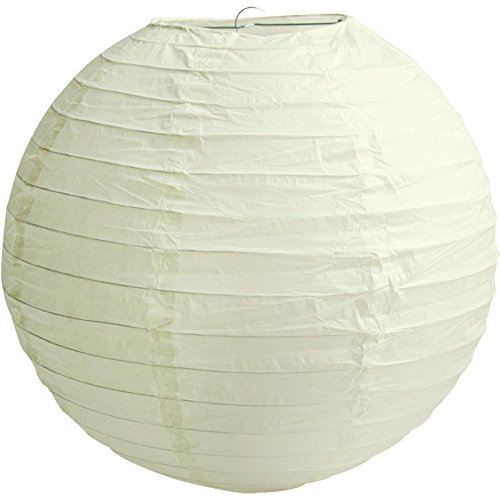 Matissa 10"(25CM) Pack of 6 Paper Lantern Wedding Party Decoration Craft Lamp Shade (Ivory/Cream)