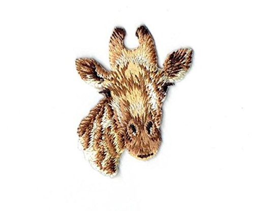 Giraffe Head Face Iron On Embroidered Applique Patch