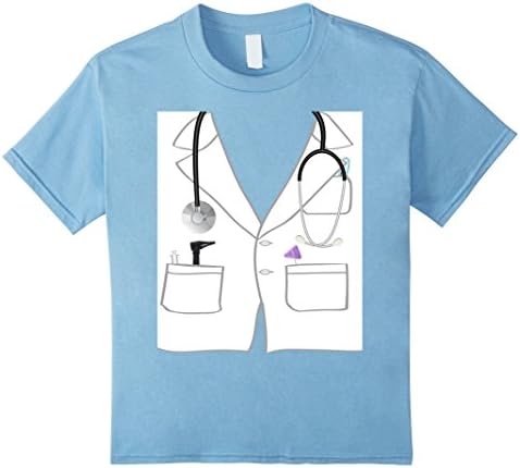 Kids Doctor Costume Dr. Profession Funny T-shirt Joke Hospital 12 Baby Blue