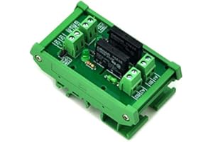 Electronics-Salon DIN Rail Mount DC24V 2 Channels DC-AC 2Amp G3MB-202P Solid State Relay SSR Module Board.