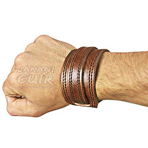 JAKANI-Cuir-BR4B-Genuine-Leather-Bracelet-Mens-Leather-Bracelet-Genuine-Handmade-Bracelet-for-Men