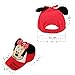 Disney Minnie Mouse Ears Baseball Hat for Girls Size 4-7 Kids Cap, Red, Toddler Age 2-4