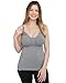 Kindred Bravely Simply Sublime Maternity & Nursing Tank with Built-in Bra (Grey, Medium)