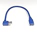 RIITOP Short Angle USB 3.0 Extension Cable Type A Male Plug to Female Cord 1 Foot 2-Pack (1x Left, 1x Right)