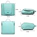 tuowan Hanging Toiletry Bag Travel Cosmetic Makeup Kit Organizer for Women Men Large (Green (2 side pockets))