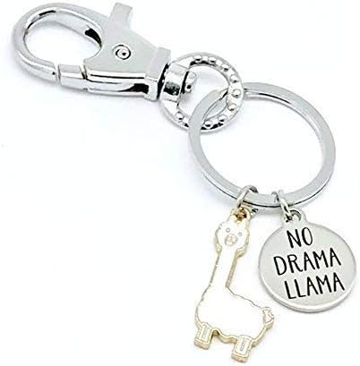 No Drama Llama Key Ring, Fun Gift for Mom