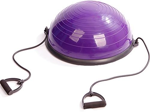 Half Exercise Bosu Ball Balance Half Medicine Ball Board Exercise Fitness Workout Rehabilitation Wobble Board Disc Gym/Home Workout Pilates Yoga Balance Dome Ball Swiss Gymnastics Bosuball