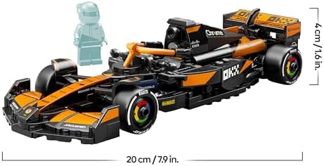 Speed Champions McLaren F1 Team MCL38 Rennauto - Spielzeug mit Formel 1 Minifigur zum Sammeln - Modell und Geschenk für Jungen & Mädchen ab 10 Jahren und Erwachsene Motorsport Fan 77251