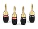 Deadbolt Banana Plugs 2-Pairs by Sewell, Gold Plated Speaker Plugs, Quick Connect primary